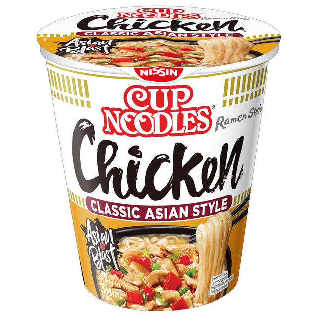 Nissin - Nouilles savoureuses tasse de poulet | 8 pièces