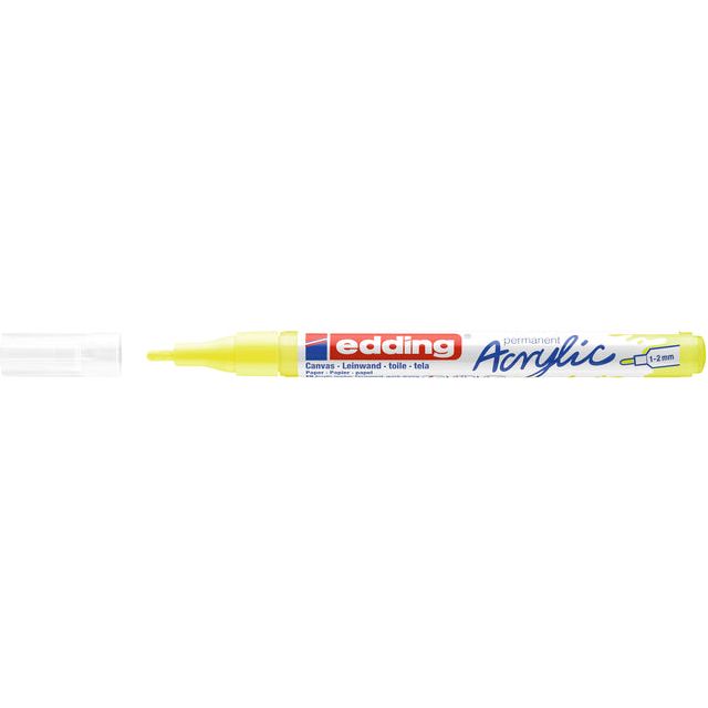 Edding - Marker acrylique Edding E -5300 F Neon Geel | 10 pièces