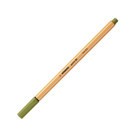 Stabilo -  Fineliner point 88/37 f moddergroen | 10 stuks
