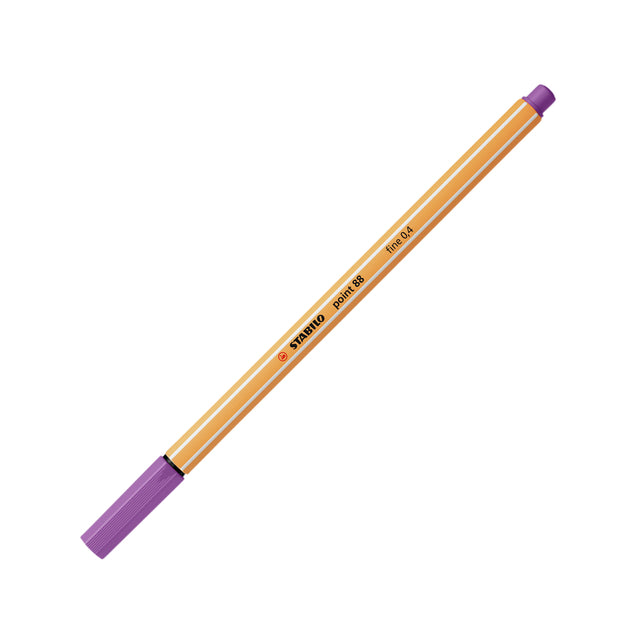 Stabilo - Fineliner pointe 88/60 violet grisé fin | 10 pièces