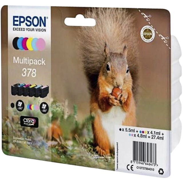 EPSON - Tintenpatrone Epson 378 T3798 6 Farben | 6 Stück