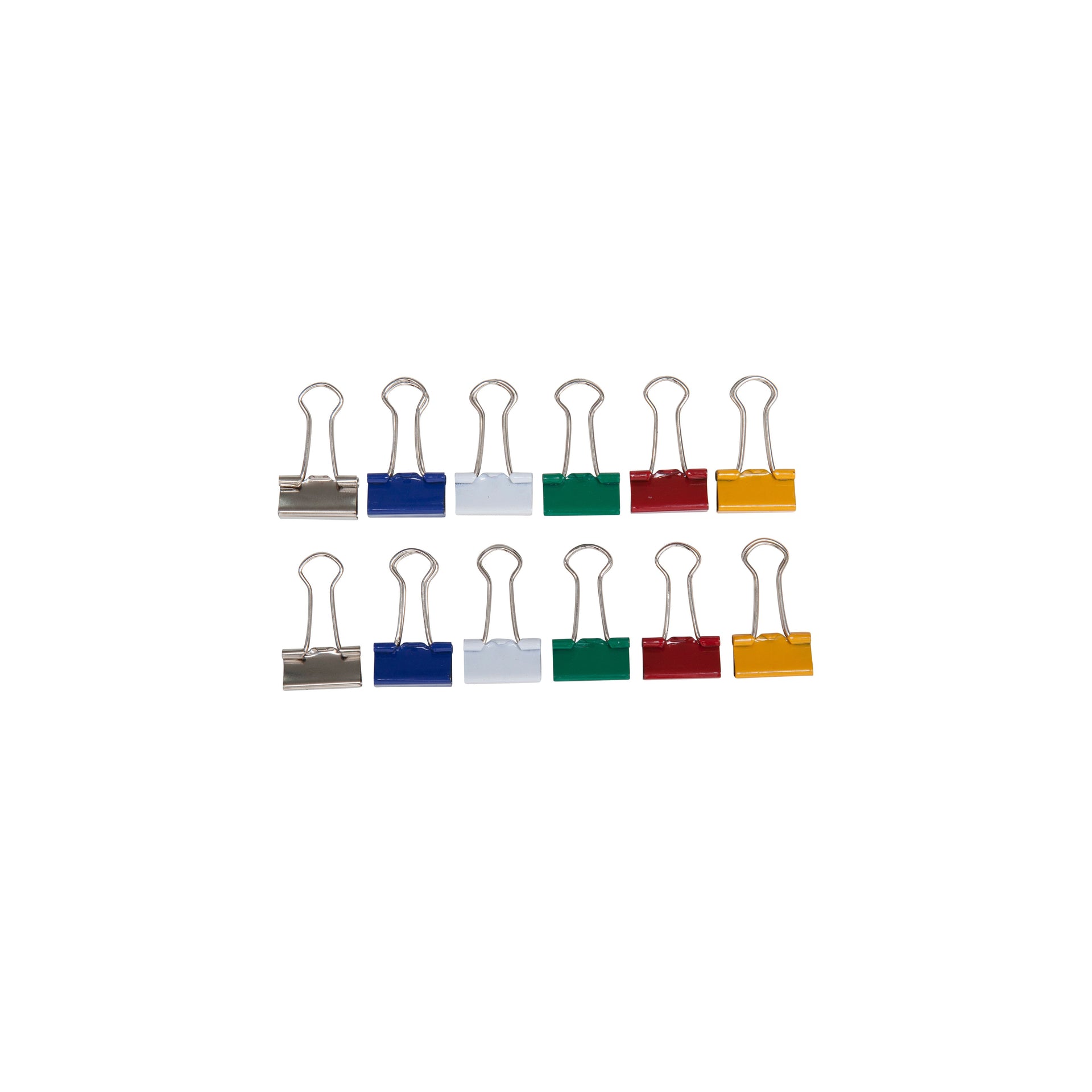 MAUL - Paper clamp 213 foldback 19mm capacity 7mm assorted 12 pieces
