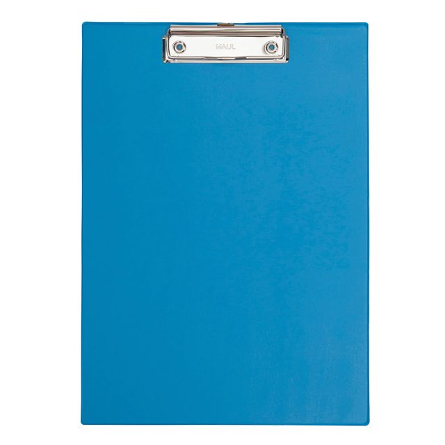 MAUL - Cartella portablocco A4 verticale con porta penna PVC azzurro neon | 12 pezzi