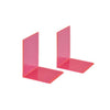 MAUL - Fermalibri 10x10x13 cm acrilico set 2 rosso neon trasparente