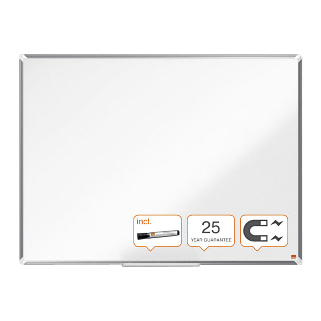 Nobo - plus Whiteboard, Emaille, Magnetisch, 90 x 120 cm