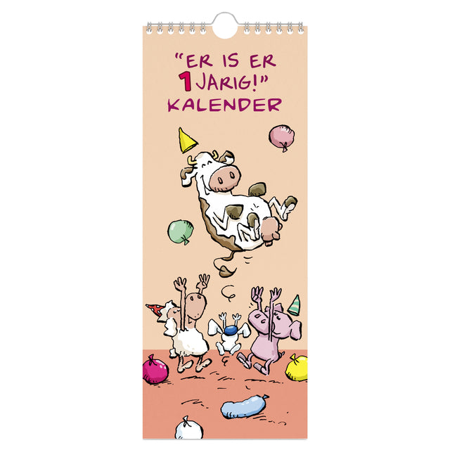 Lannoo - Calendrier d'anniversaire Lannoo Ritsier 130x325 mm rose