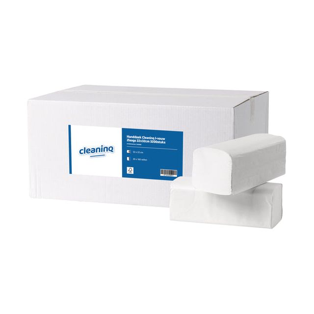 CleanInQ - Handtuch CleanInQ I Falt 2 Schicht 22x32cm 3200 Stücke | Box A 20 Anzug