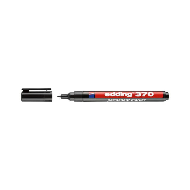 Edding - Felt -tip Edding 370 Round 1 mm noir | Boîte extérieure une pièce de 10