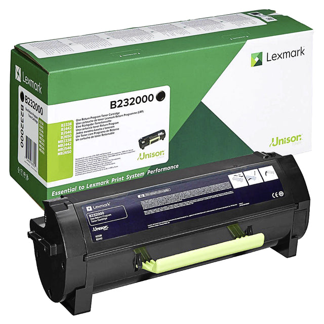 Lexmark - Tonercartridge lexmark b232000 zwart