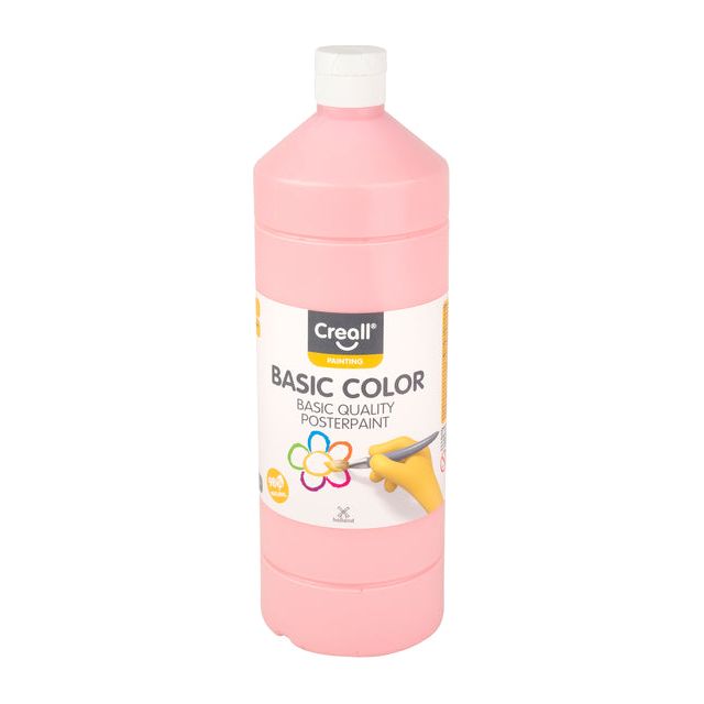 Creall - Plakkaatverf basic 23 roze 1000ml | 6 stuks