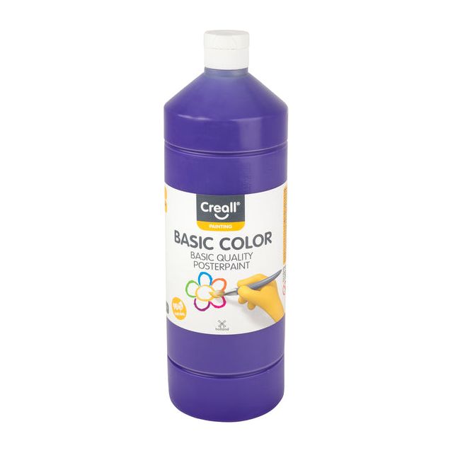 Creall - Plakkaatverf basic 09 violet 1000ml | 6 stuks