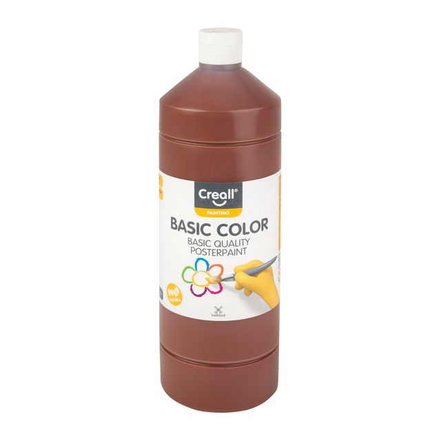 Creall - Poster paint basic dark brown 1000ml | 6 pieces