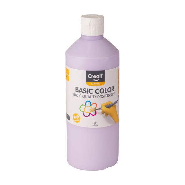 Creall - Plakkaatverf basic 95 pastelviolet 500ml | 6 stuks