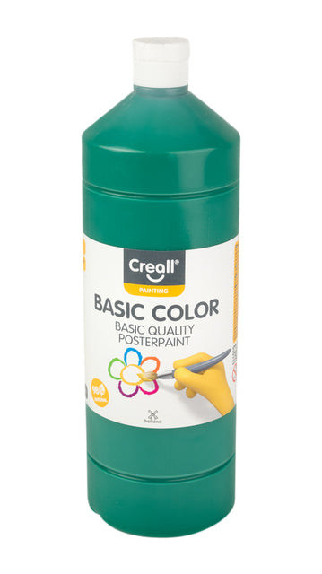 Creall -  Plakkaatverf  basic donkergroen 1000ml | 6 stuks