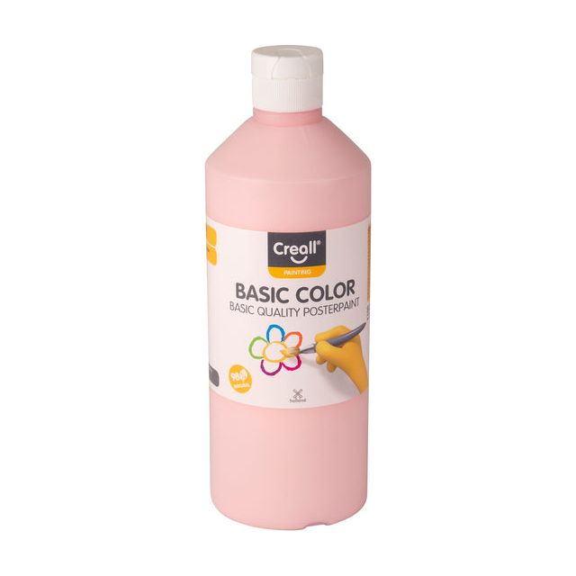 Creall - Plakkaatverf basic 94 pastelrood 500ml | 6 stuks