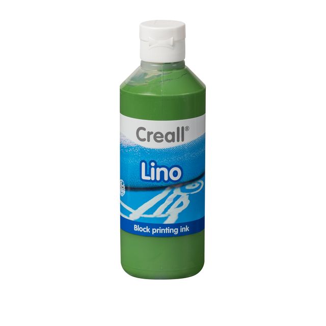 Creall - Vernice per linoleum Verde lino 250ml | 6 pezzi