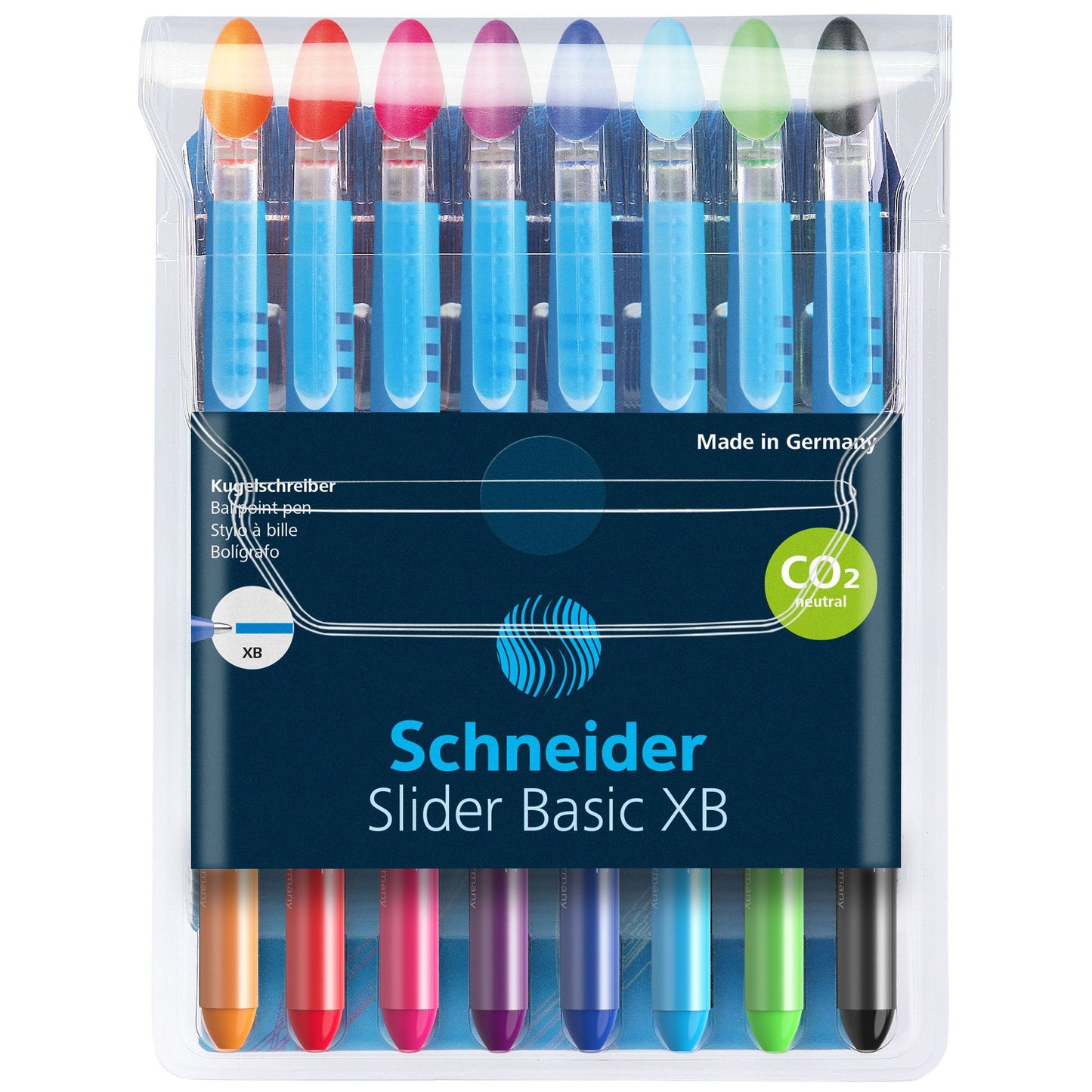 Schneider -  Rollerpen Slider Basic Colours extra breed etui à 8 stuks