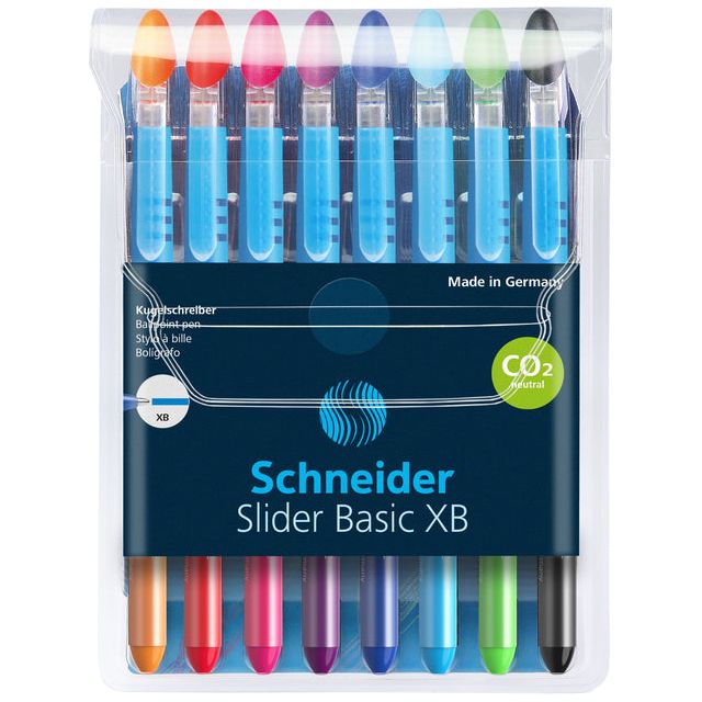 Schneider - Rollerpen slider basic colours xb 8st assorti | 10 stuks