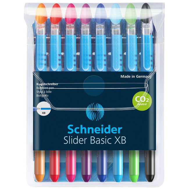 Schneider -  Rollerpen slider basic colours xb 8st assorti | 10 stuks