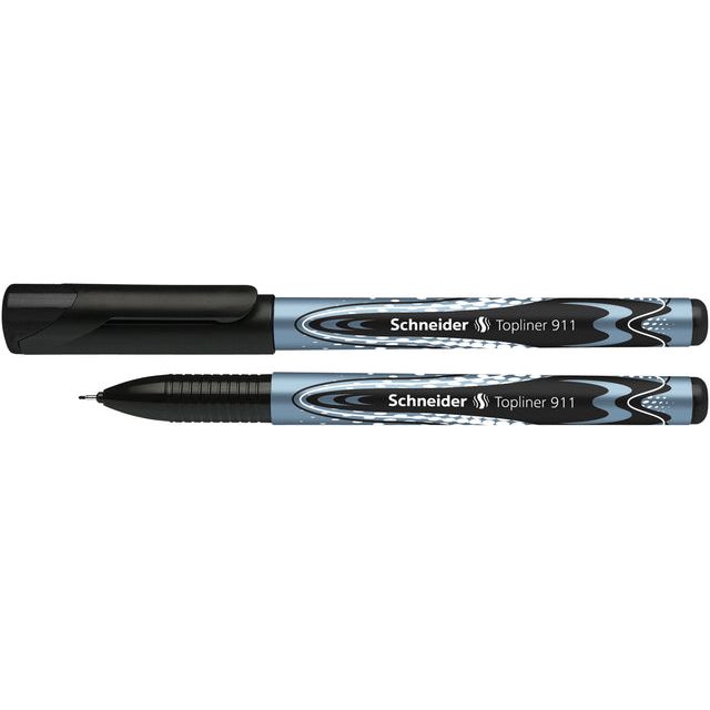 Schneider - Topliner Fineliner 911 0,4 mm noir | 10 morceaux