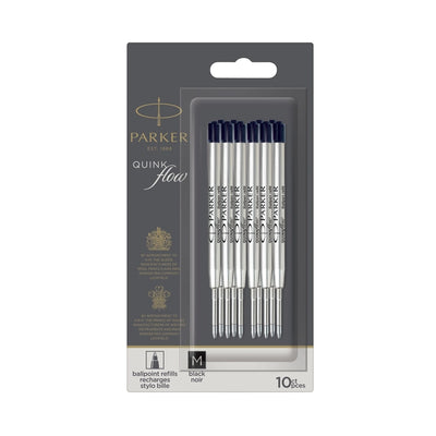 Parker -  Balpenvulling  quinkflow m 10st zwart