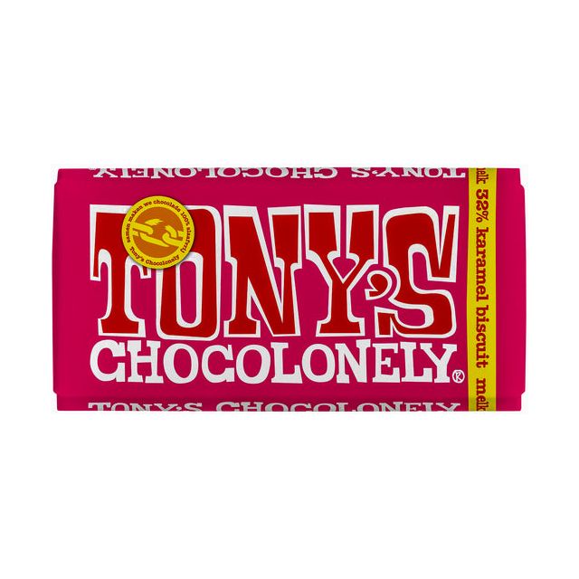 Tony's Chocolonely - Chocolate Tony Chocolonely Milk Karamel Biscuit | Morceau de 180 grammes