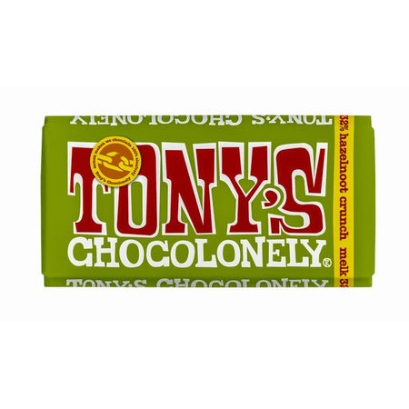 Tony's Chocolonely -  Chocolade tony chocolonely melk hazelnoot crunch | 15 stuks