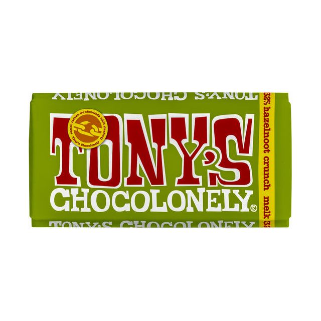 Tony's Chocolonely - Chocolate Tony Chocolonely Milk Hazelnut Crunch | Morceau de 180 grammes