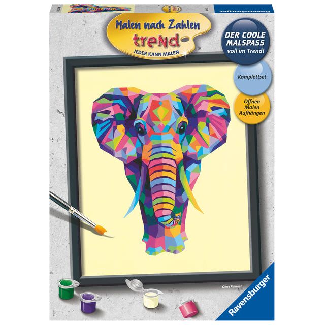 Ravensburger - Peinture par numéro Bonte Elephant | 1 pièce