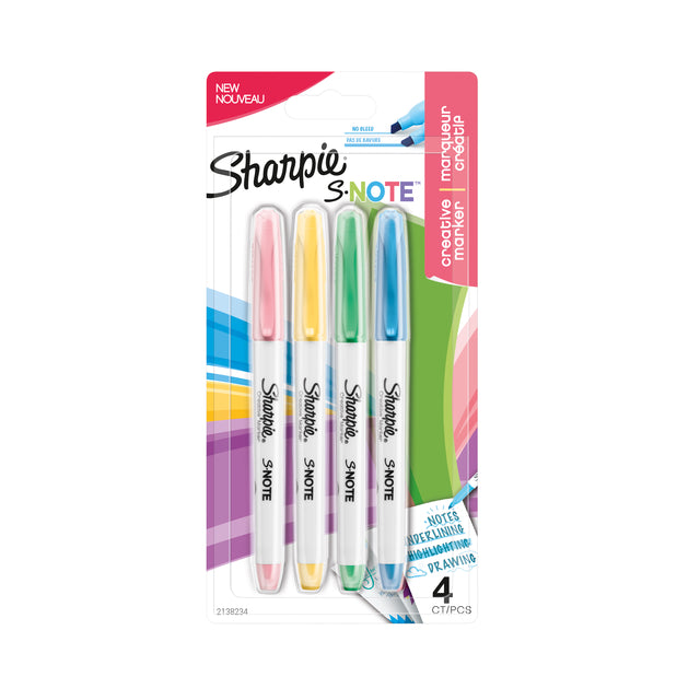 Sharpie - Marking Pen IE S -Note 4st Assorti | Blister un 4 pièces