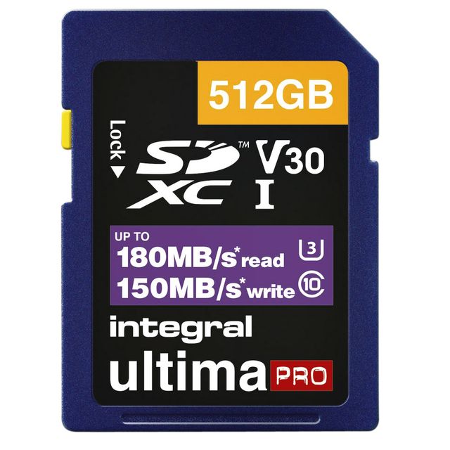 Integral -  INSDX512G-180/150V30 flashgeheugen 512 GB SD UHS-I