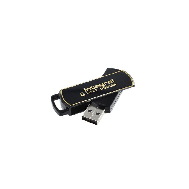 Integrale - Chiavetta USB 3.0 Secure 360 ​​​​256GB nera