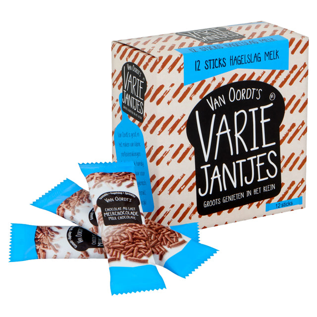 Van Oordt - Hagelslag Variejantjes Milk 10gr | Box A 12 pièces | 10 morceaux