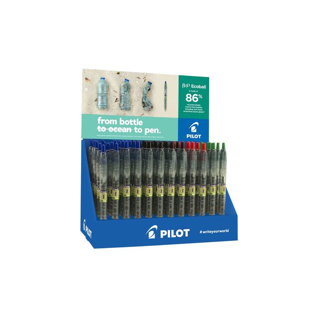 Pilot - Ballpen Pilot B2P Ecoball M assorti | 60 Stücke