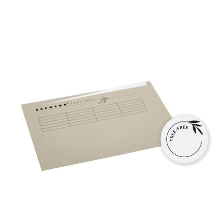 Djois - Dossier pliant Tree-Free folio inégal 226gr beige | 10 pièces