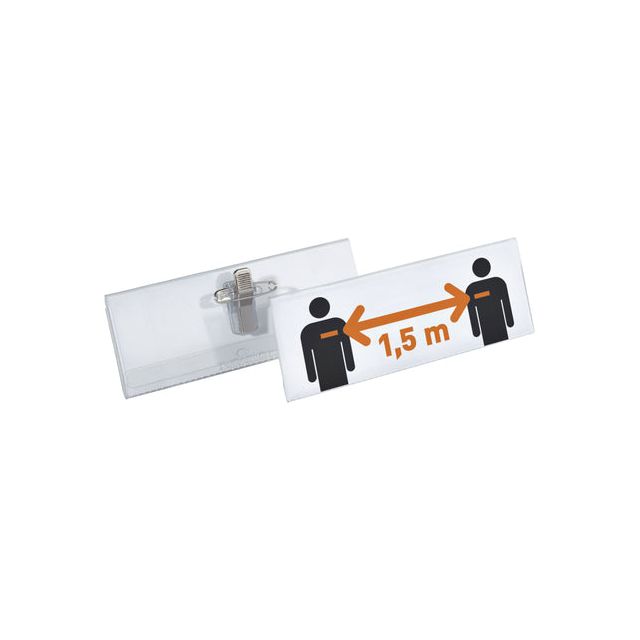 Durable - badge durable avec combiklem 40x105mm | Réglez une pièce 14 | 6 morceaux