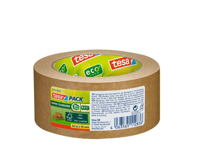 Tesa - Verpackungspaket Standard ECO 50mx50mm BR | Stück A 1 Roll 6 Stück