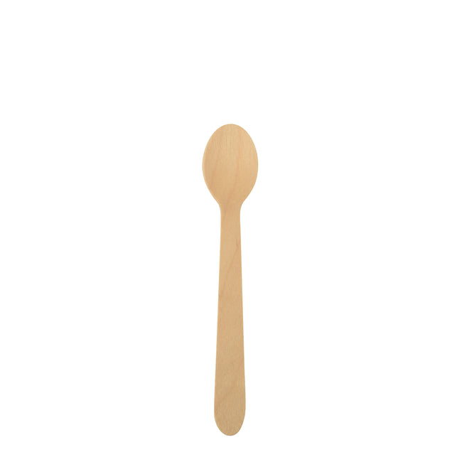 Papstar - Coffee spoon 110mm wood 100 pieces