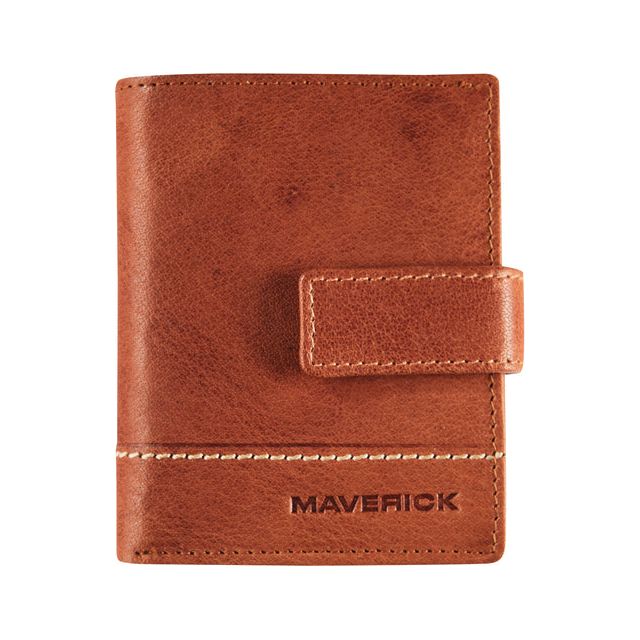 Maverick - Kartenhalter Rough Gear Compact RFID Leder Cognac