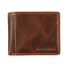 Maverick - Portefeuille The Original compact avec compartiment à monnaie RFID cuir marron