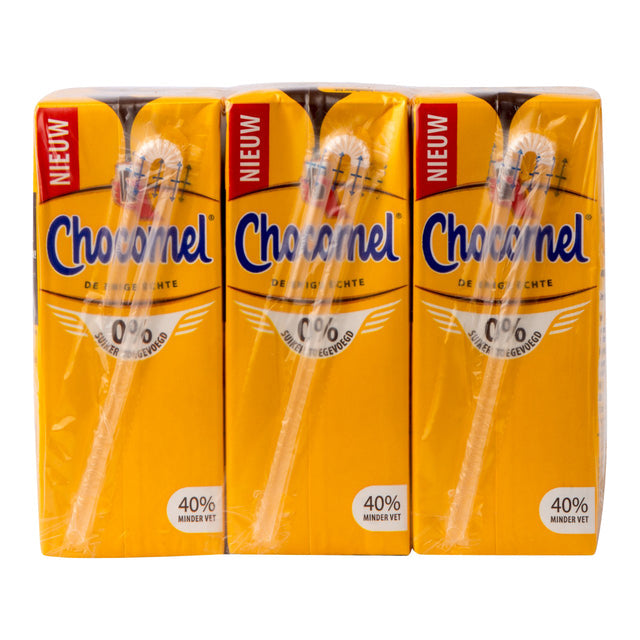 Chocomel - Schokoladenmilch Chocomel 0 Zucker zu Zucker 20cl | 5 Stücke