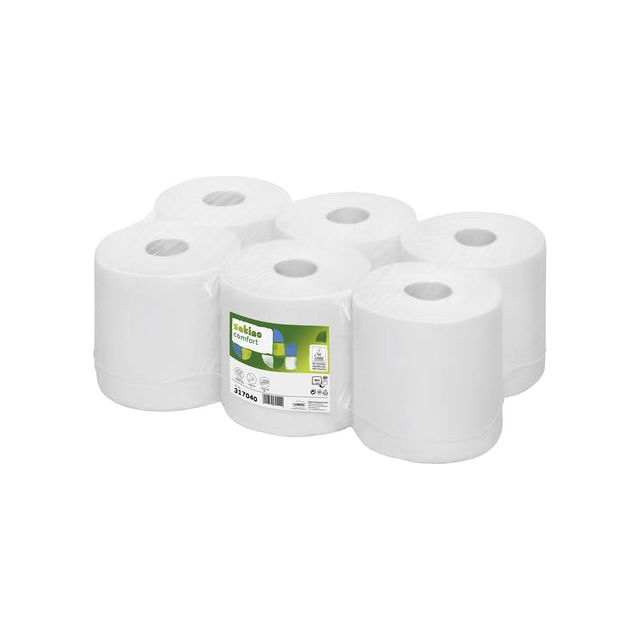 Satino par wepa - Nettoyage du papier Satino Comfort CF1 1LGS 300m blanc | Paquet de 6 rouleaux