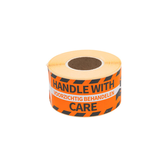 Rillprint - Etichetta di avvertenza maneggiare con cura 46x125mm arancione 250 pezzi