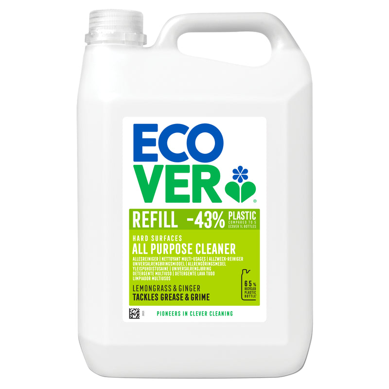 Ecover - Bottiglia di ricarica per detergente multiuso alla citronella e zenzero da 5 litri