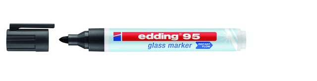 Edding - Felt -tip Edding 95 Glassboard Black | 10 morceaux