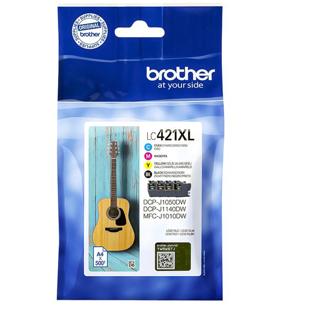 Brother - Tintenpatrone LC-421XL schwarz + 3 Farben