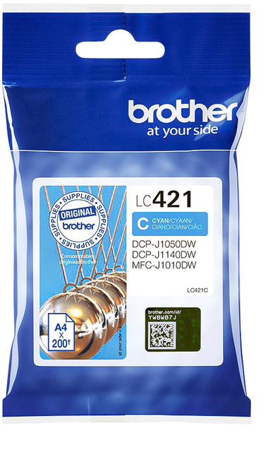 Frère - Inkcartridge Brother LC -421C Blue | 1 pièce