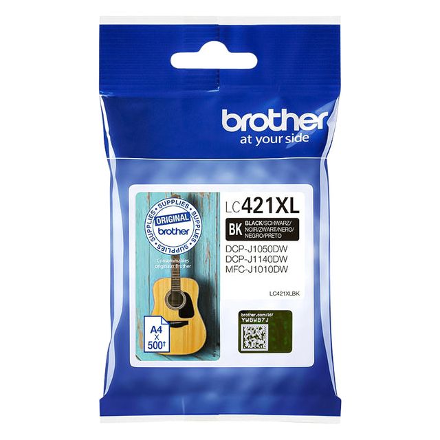 Brother - inktcartridge, 500 pagina's, OEM LC-421XLBK, zwart