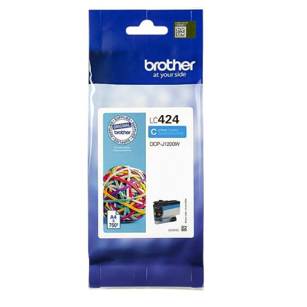 Brother LC424C inktcartridge 1 stuk(s) Origineel Cyaan