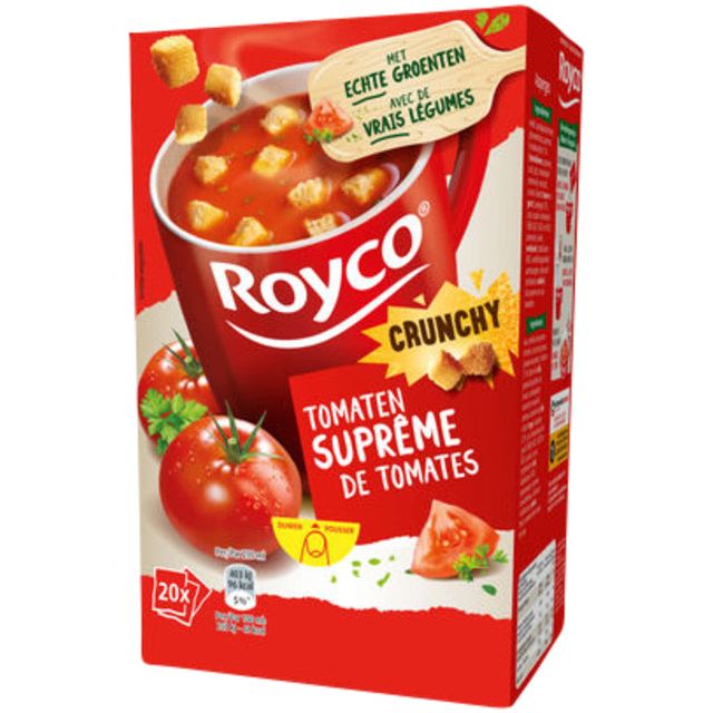 Royco - Suppe Tomaten Oberste mit Croutons 20 Bags | Boxe eine 20 -Tasche